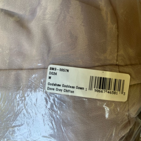 Show Me Your Mumu Godshaw Goddess Gown in Dove Grey Chiffon NWT/poly Size xxs/m - Picture 7 of 9